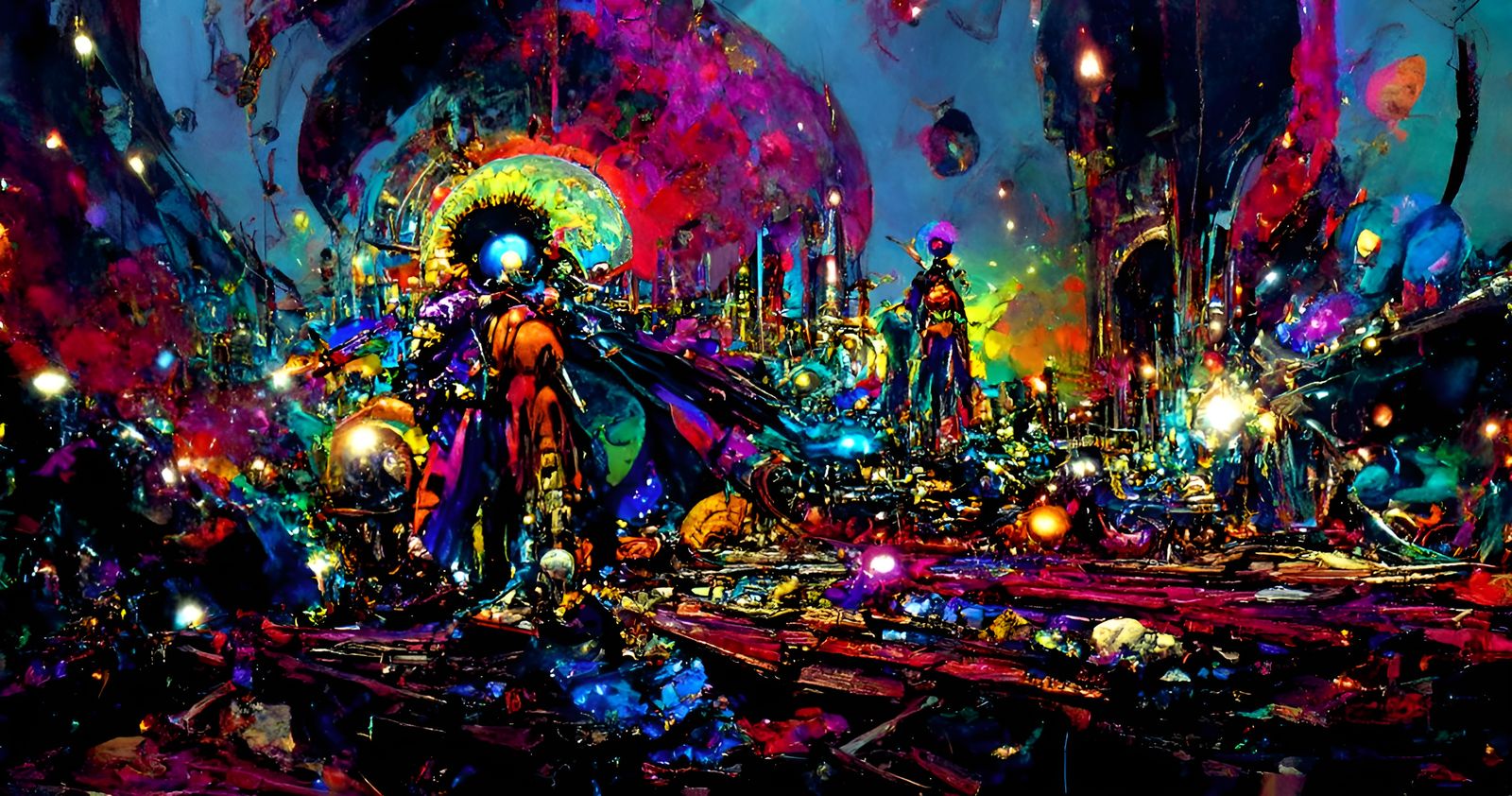 Cosmic Apocalypse: Man and Machine in Kaluta Style