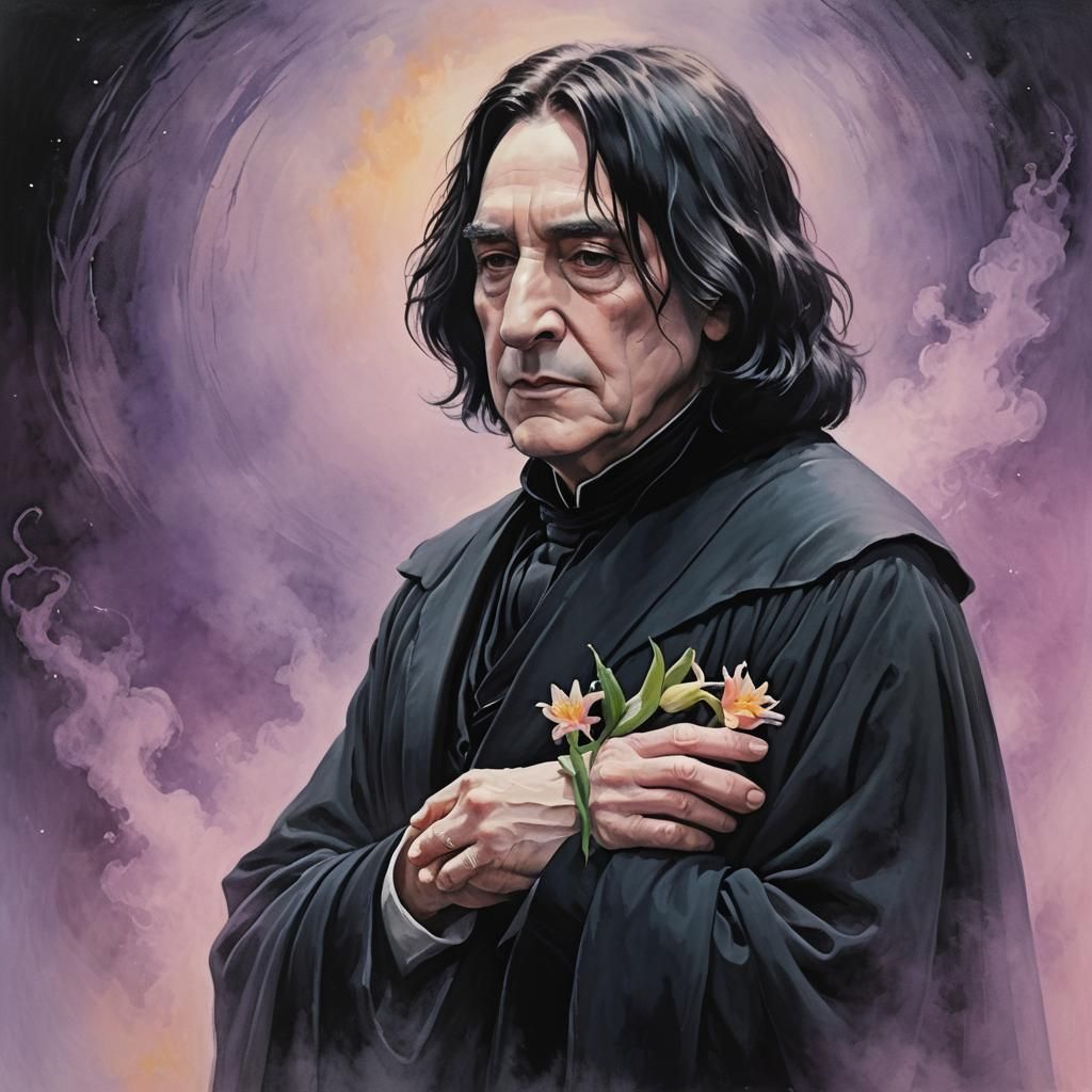 Snape and Lily in Ethereal Dreamscape, 3D Render