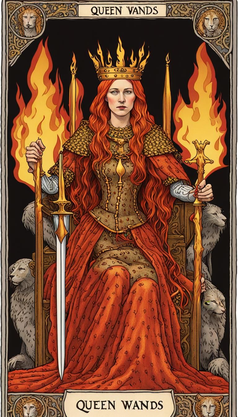 Queen of Wands Tarot Card