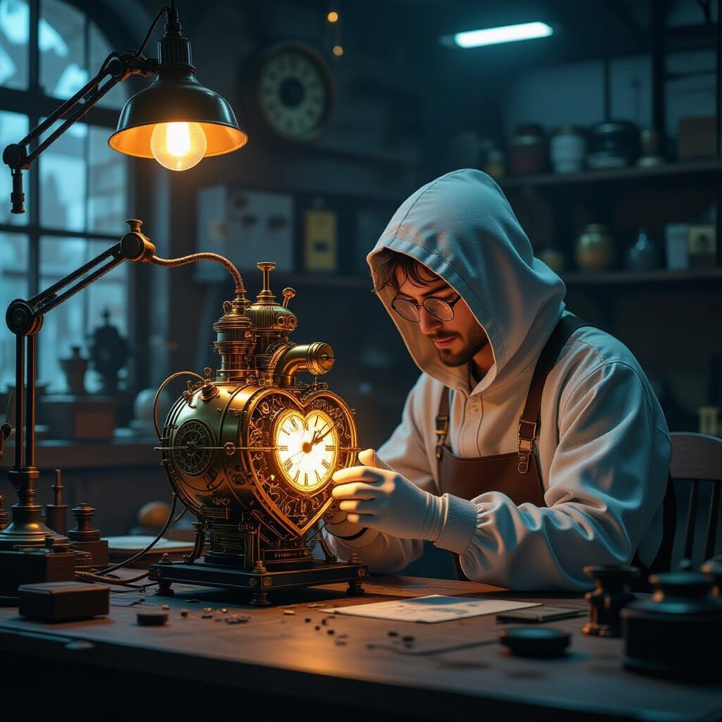 Clockmaker Creates Mechanical Heart in Fantastical Style