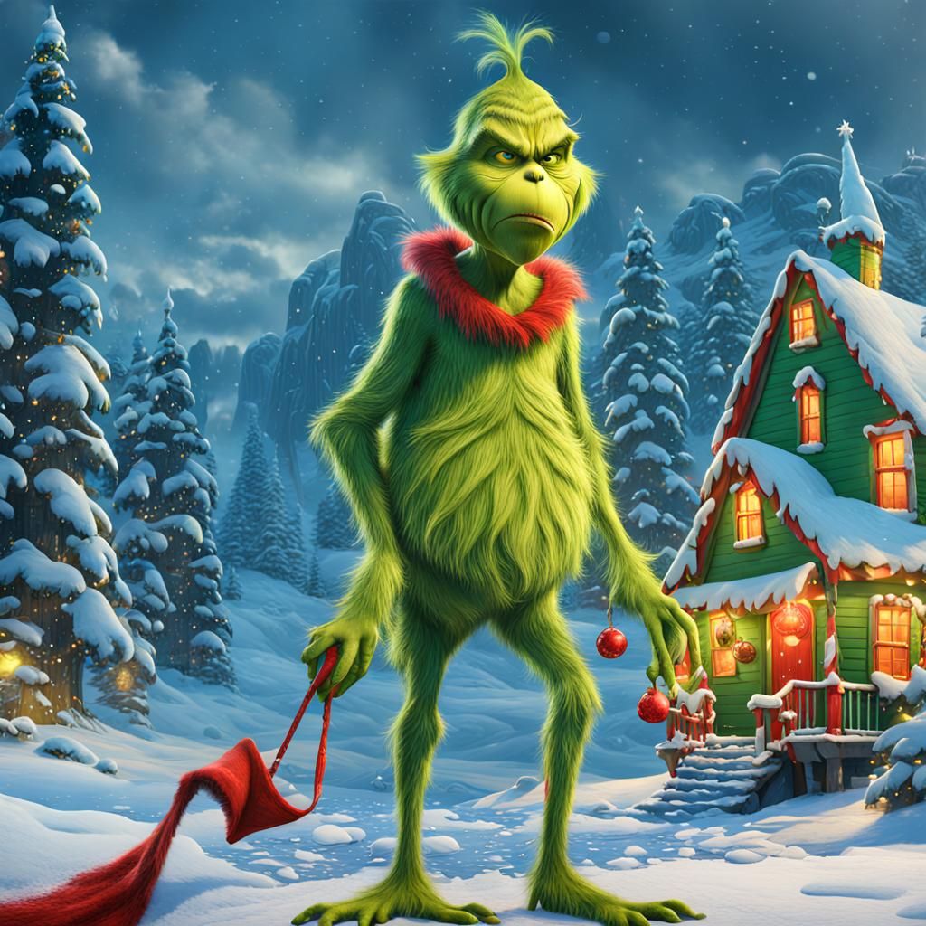 The Grinch: Detailed Matte Painting in 8K
