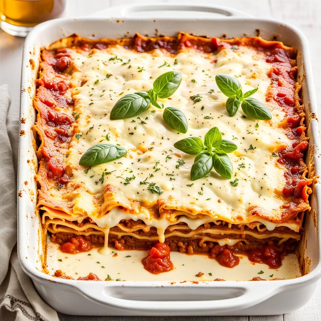 Irresistible Vegetable Lasagna with Creamy Cheese Crust