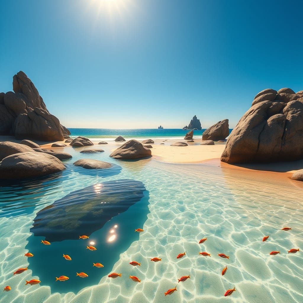 Turquoise Paradise Scene in Soft Focus