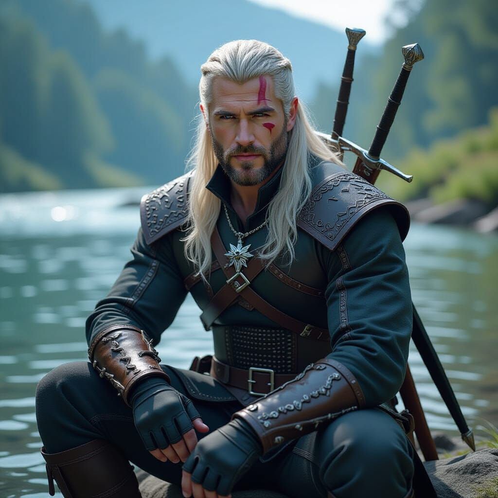 Geralt of Rivia: Mystical Realism Digital Painting