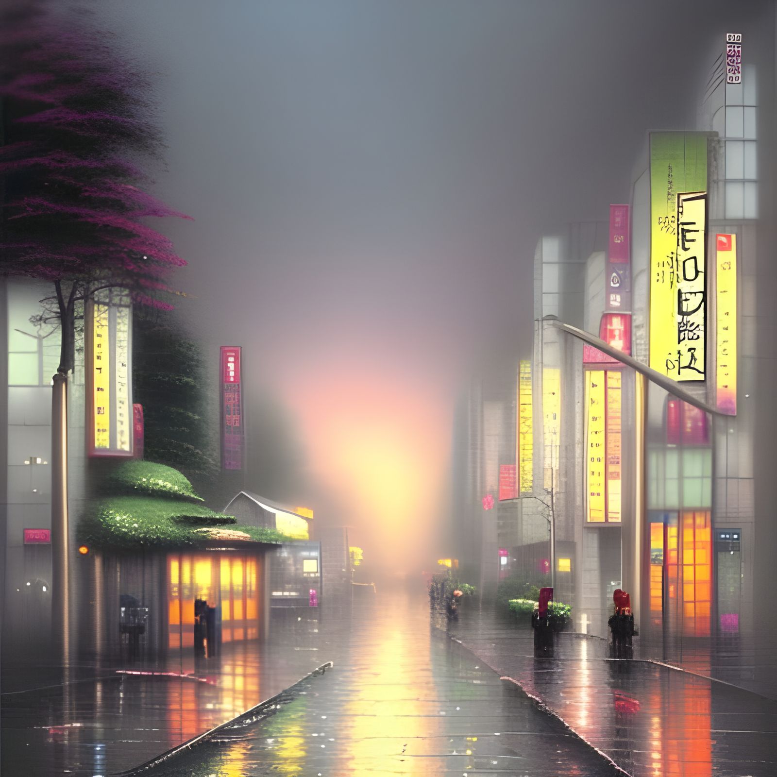 Rainy day in Tokyo