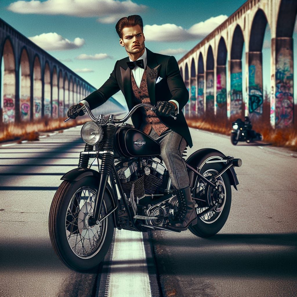 In High-Fashion on a Harley