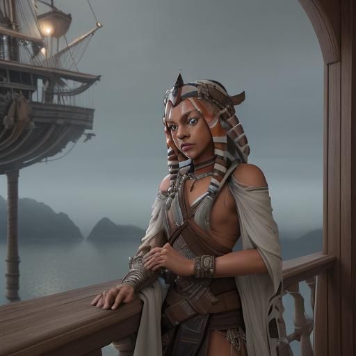 Ahsoka Tano as Pirate: 3D Digital Art