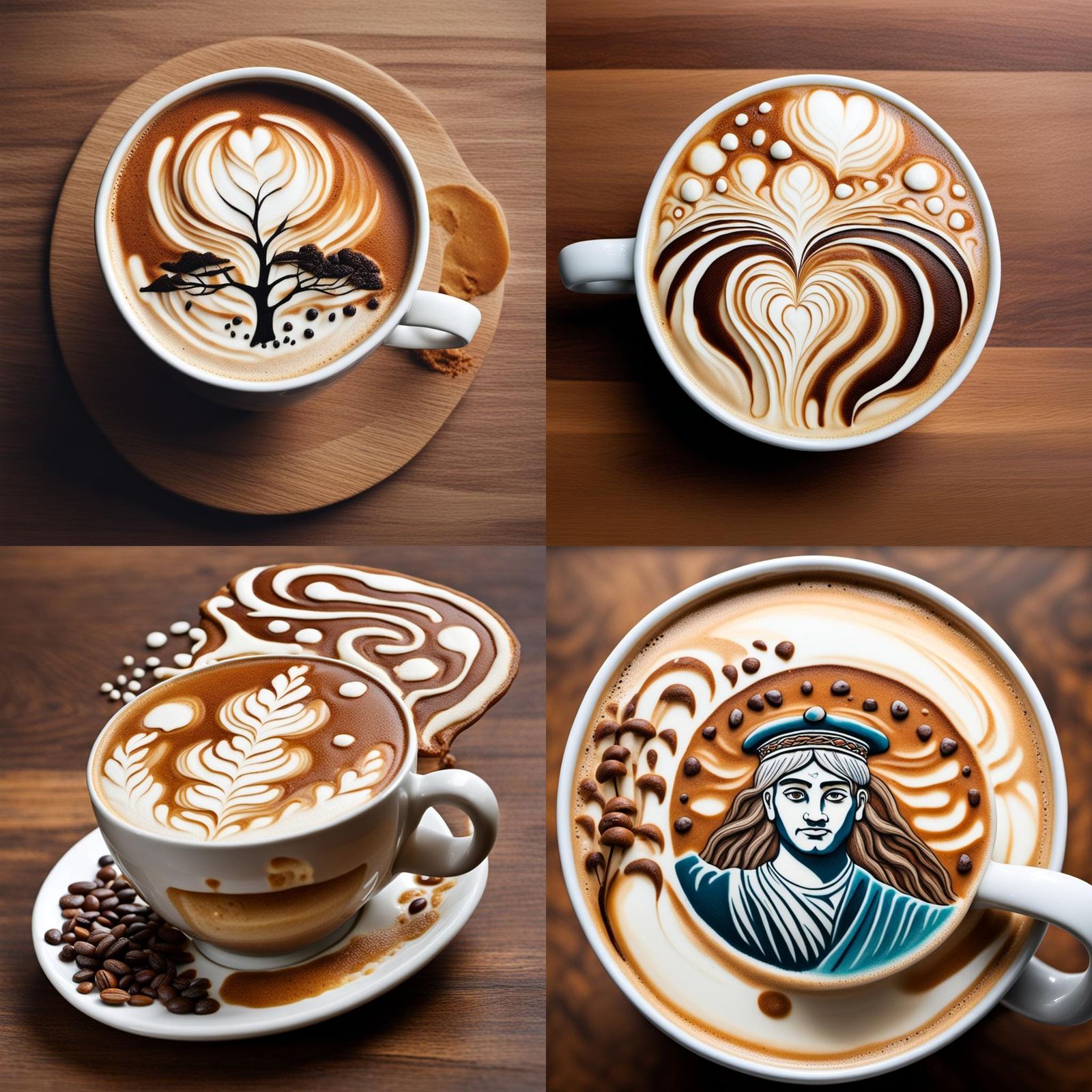 Dreamlike Surreal Latte Art Creation