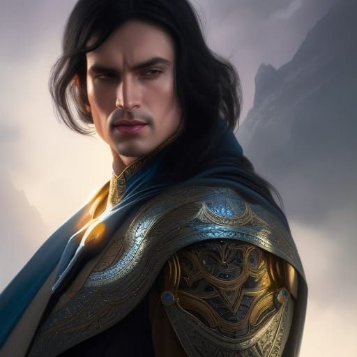 Elven Man Portrait with Dynamic Lighting