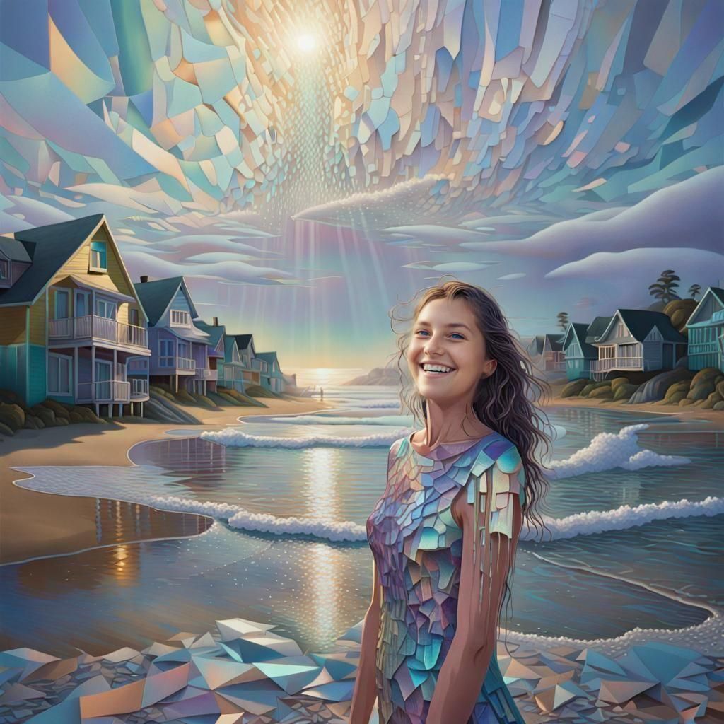 Sunshine Coast Surrealism: Hyperdetailed Volumetric Landscap...