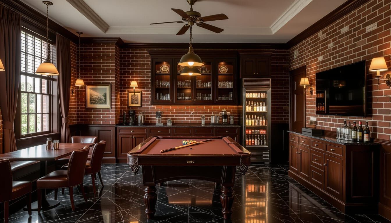Victorian Billiards Room Cinematic View