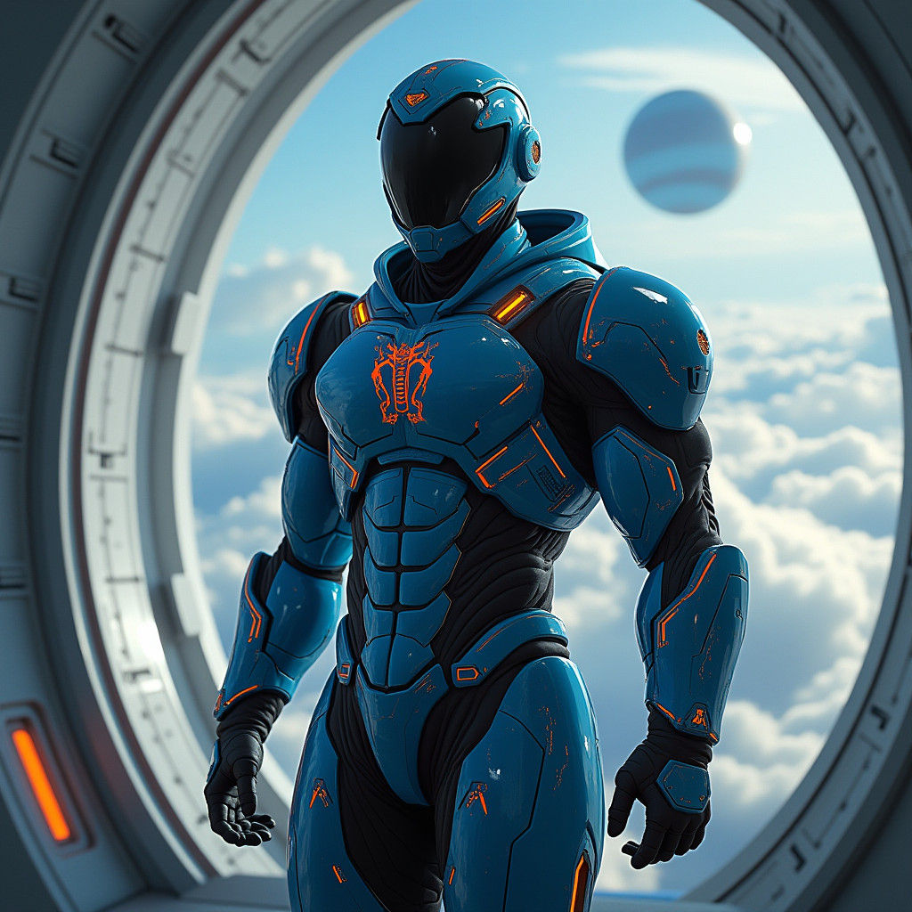 Cobra Operative in Exosuit on Space Station