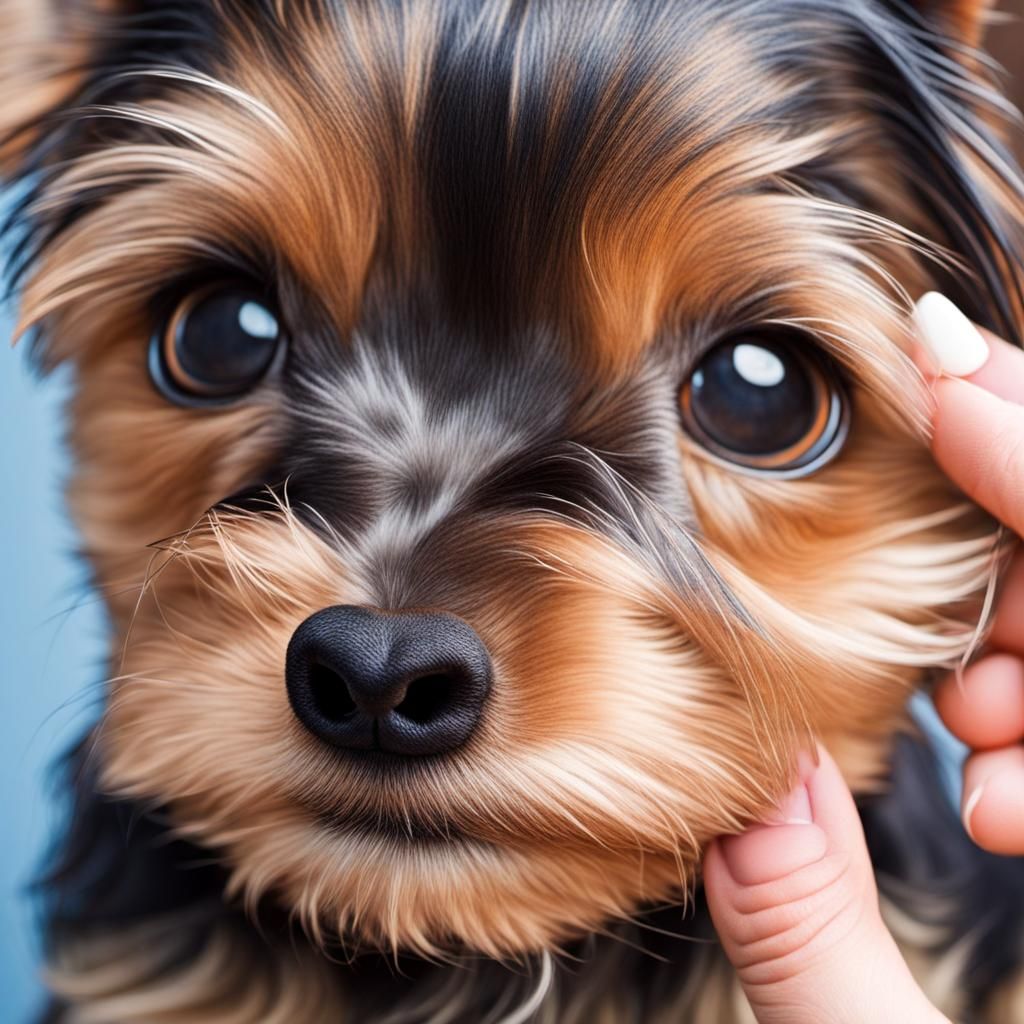 Happy Yorkshire Terrier Nose Boop