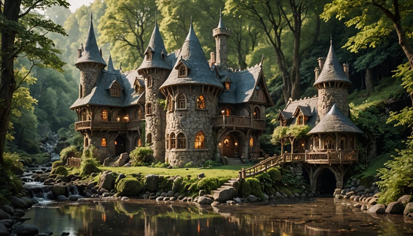 Enchanted Elven Cottage in Forest Photography