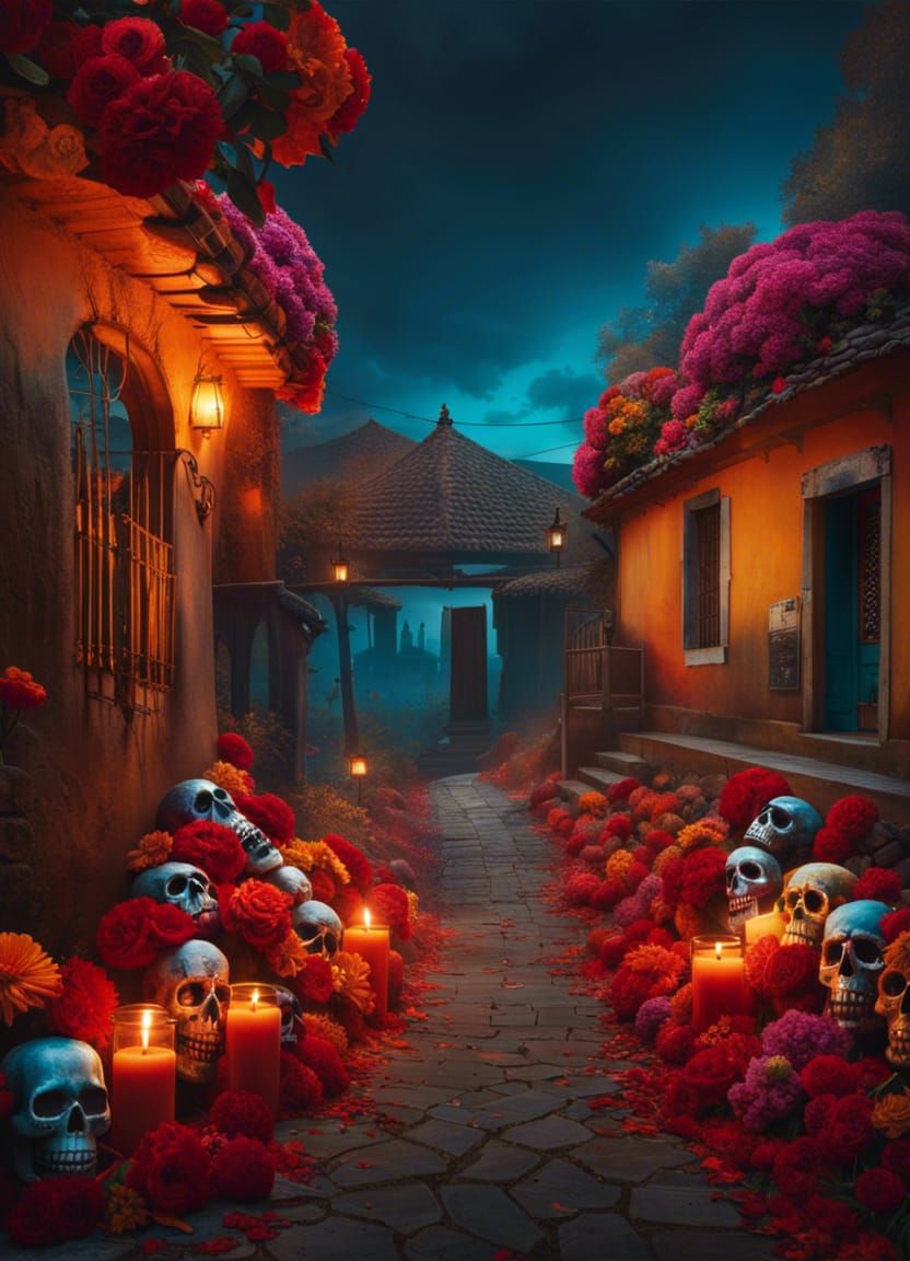 Vibrant Dia de los Muertos Celebration