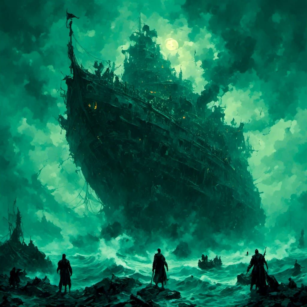 Ethereal Ghost Ship Emerges from the Deep