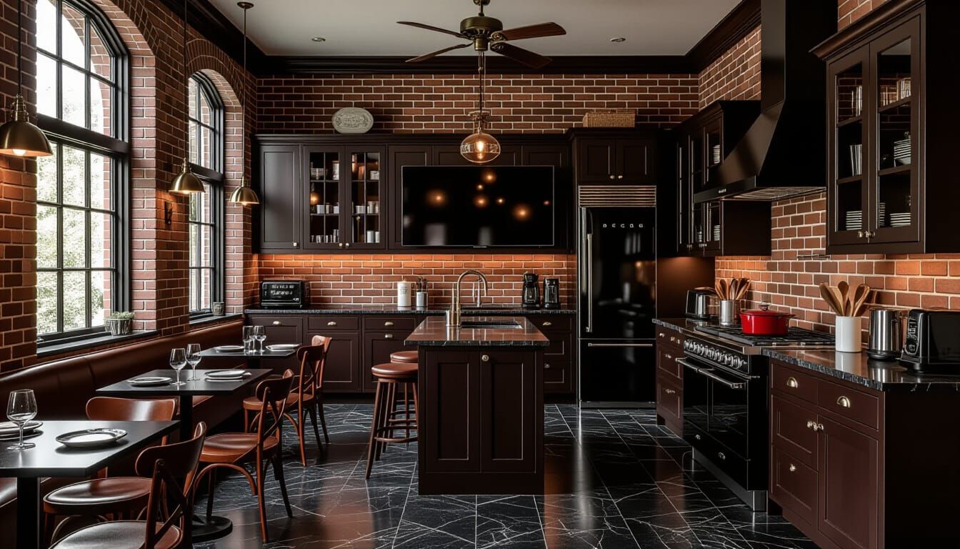 Victorian Kitchen with Modern Appliances