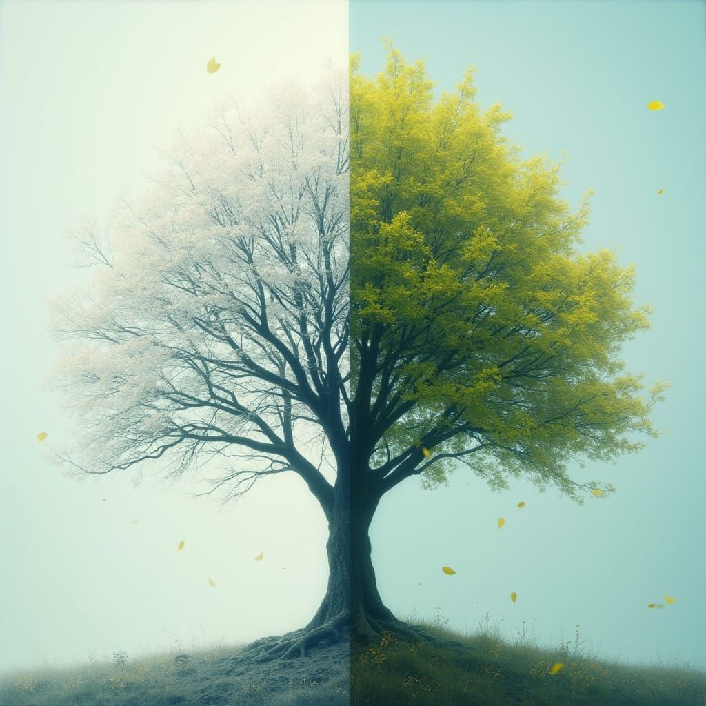 Tree of Life: Summer Meets Winter in Dreamlike Art