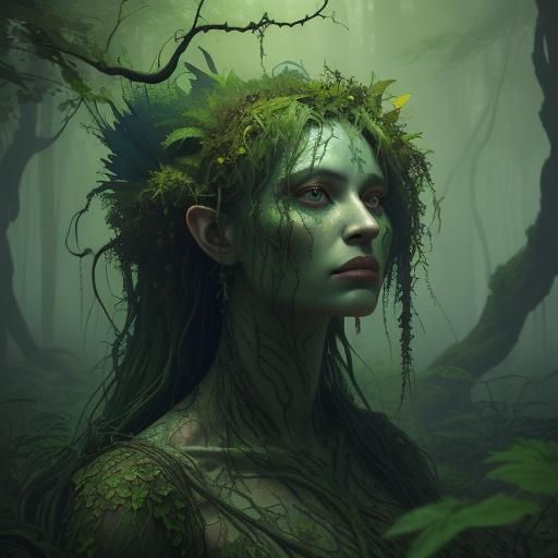 Earthy Swamp Nymph Concept Art