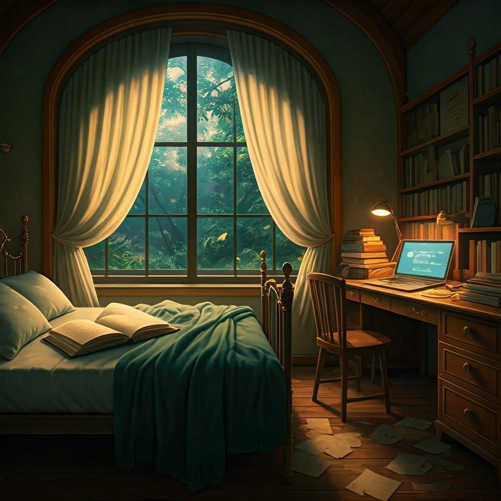 Ghibli-Inspired Evening Sanctuary