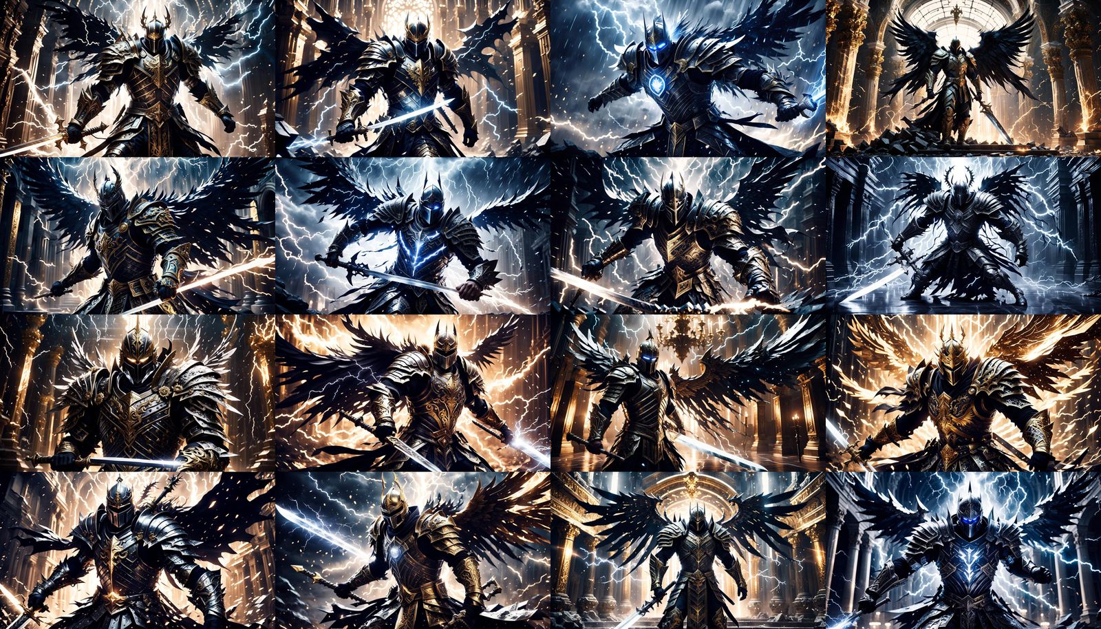 God Knight Battles with Lightning in Baroque Armor