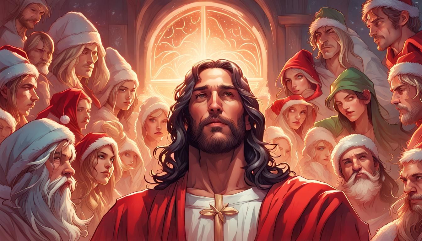 Jesus Christ as Santa in Comic Book Art
