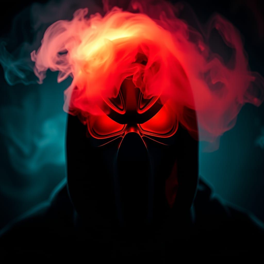 Ghostly MF DOOM Mask in Dramatic Macro Photography