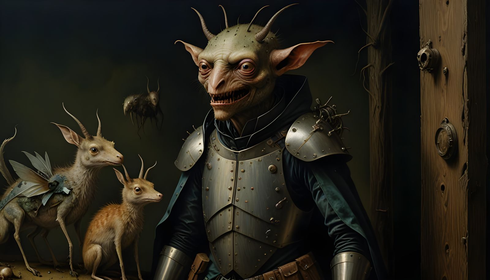 Hieronymus Bosch-Inspired Leader of the Apocalypse in a Surr...