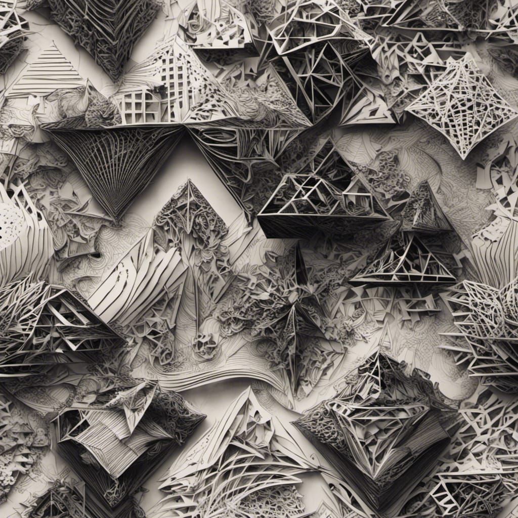 Mind-Bending Geometric Zentangle with Impossible Shapes