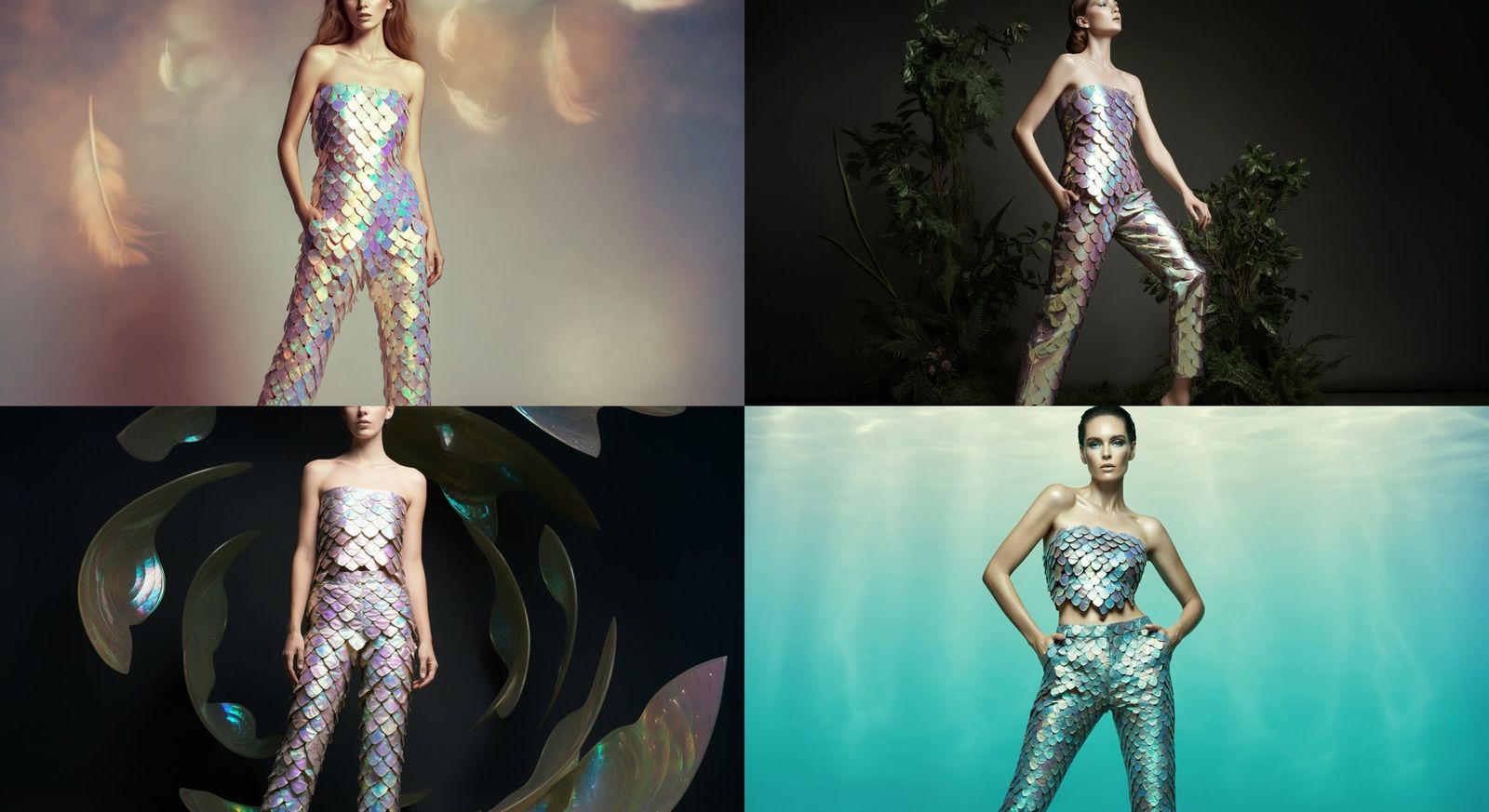 Surreal Fashion Model Embodies Aquatic Elegance