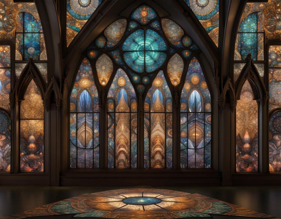 Mosaic Lace Design in a Cathedral