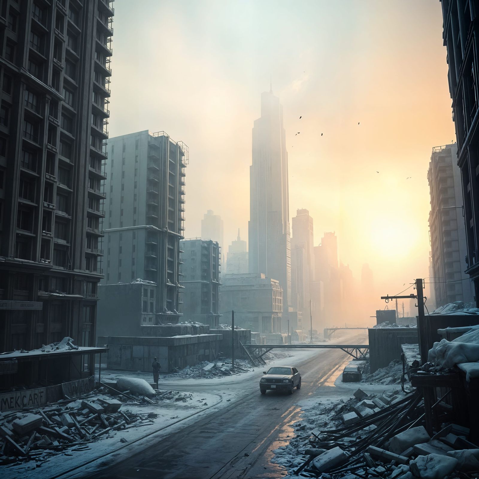 Post-Apocalyptic Glacial City in 4K HDR