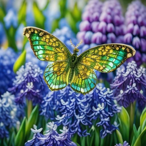 Detailed Hyacinth Fairy Portrait with Bokeh