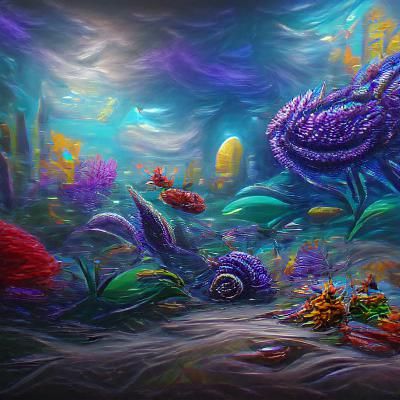 Detailed Underwater Scene in 8K Resolution