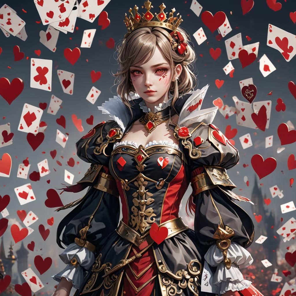Anime Queen of Hearts in 3D