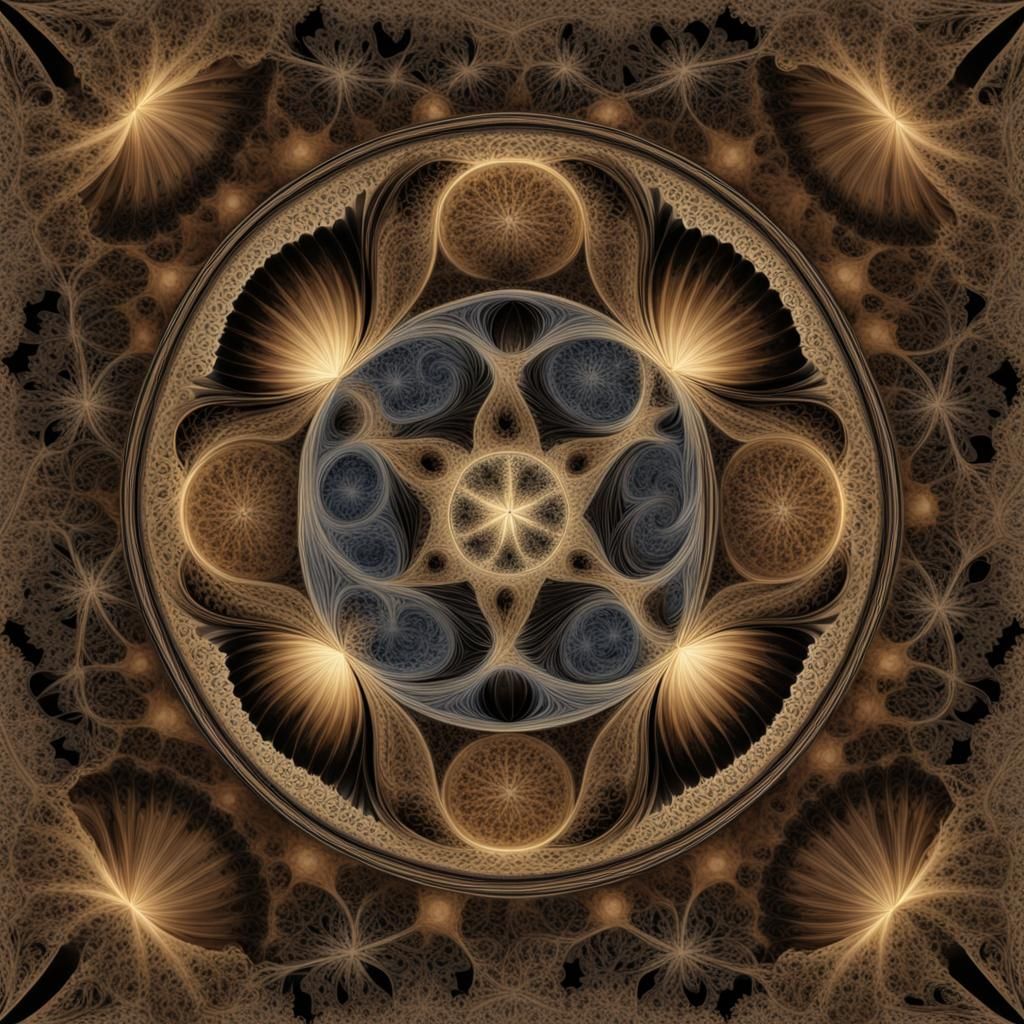 Wicca in the style of a fractal artist named lamblyn