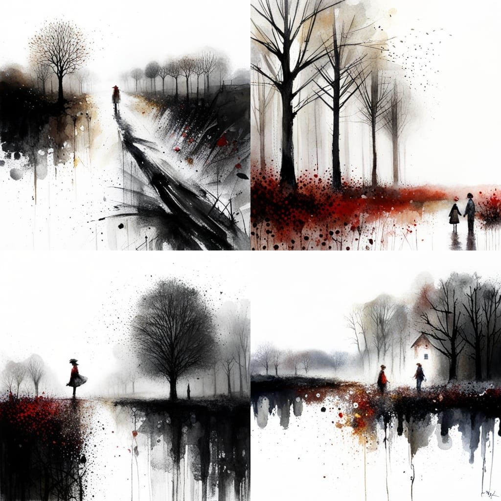 Abstract Composition with Harmonious Colors