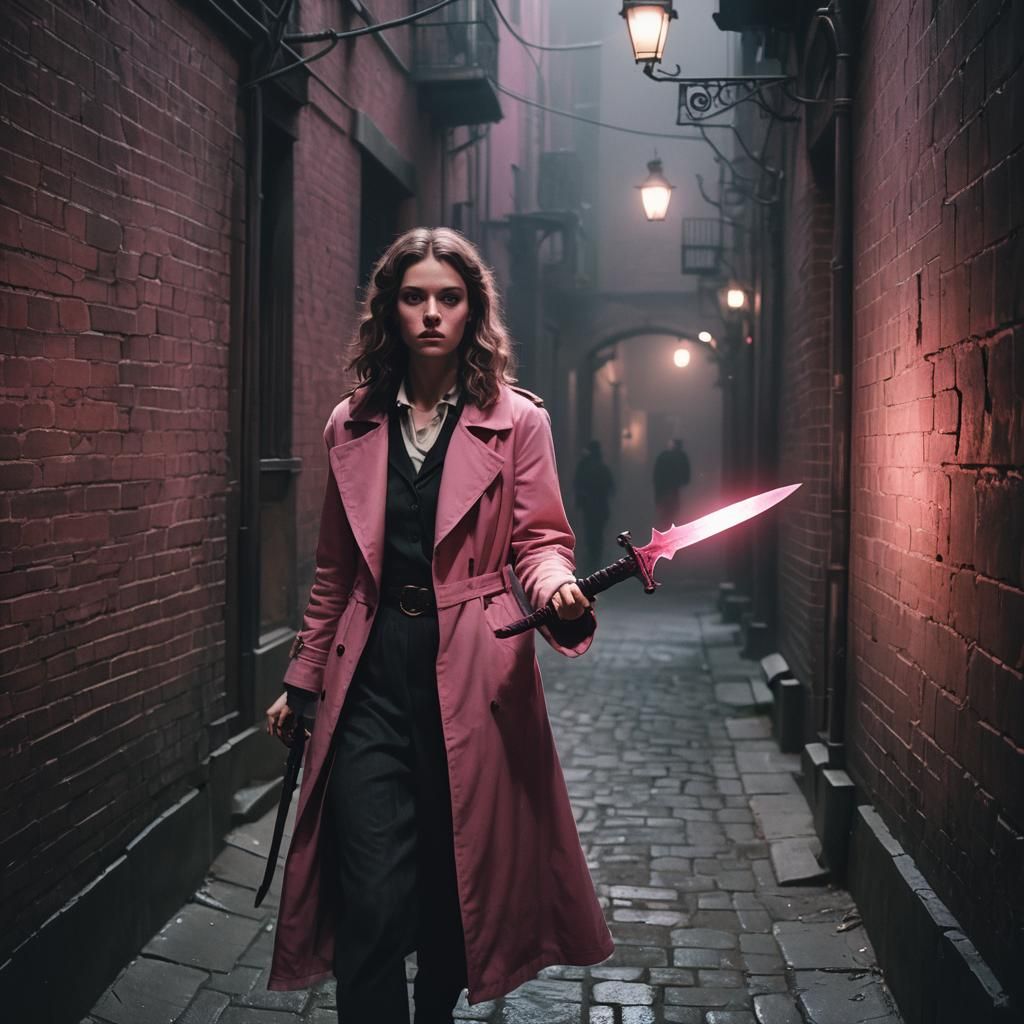 Dark Academia: Rebekah Mikelson in Misty Alleyway