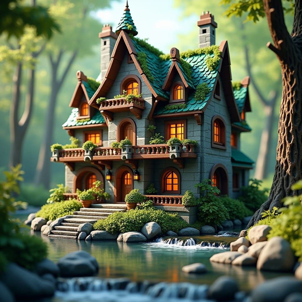 Enchanted Elven Cottage as Lego Castle