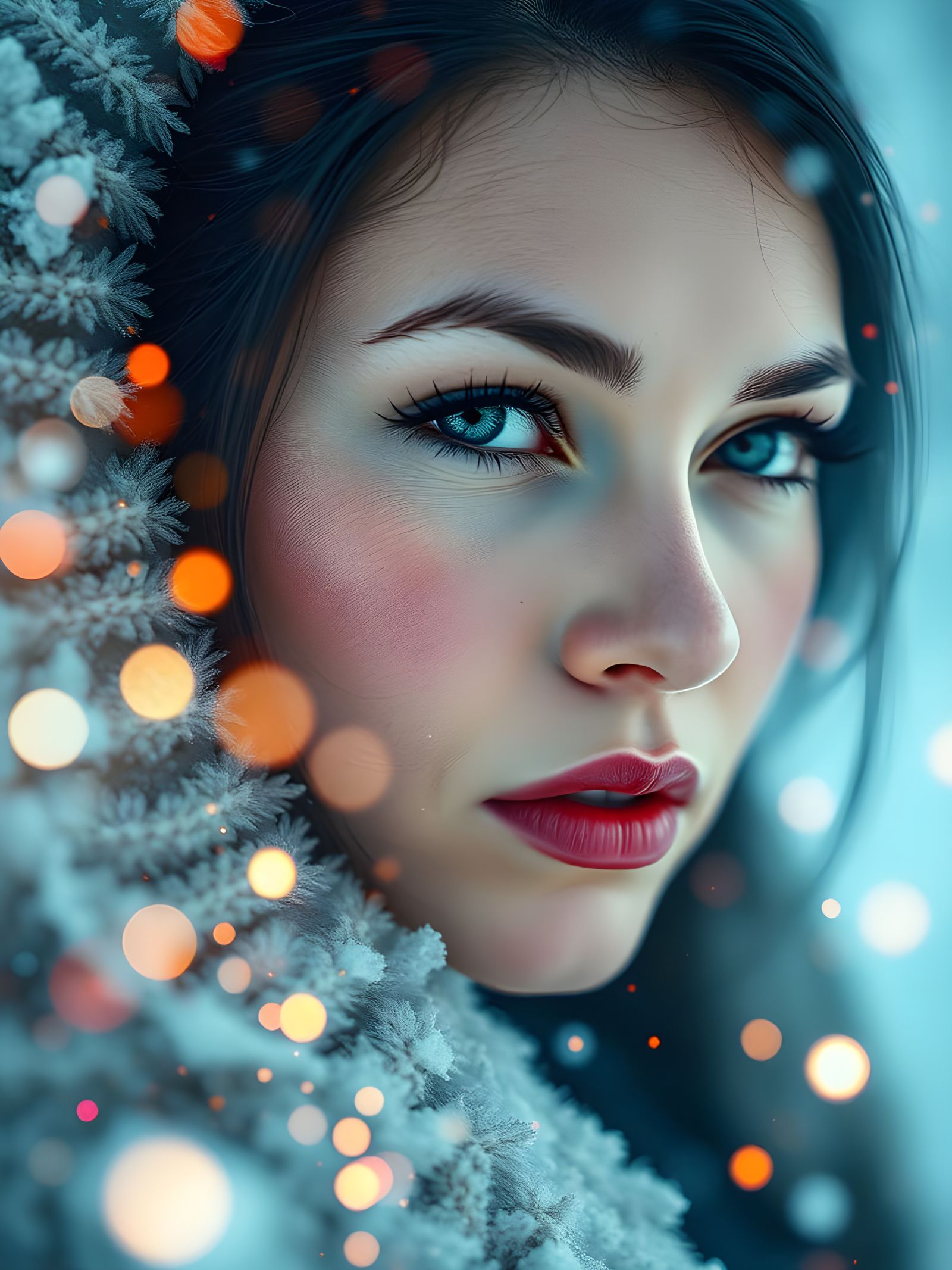 Ethereal Yakut Woman Fades into Icy Splendor