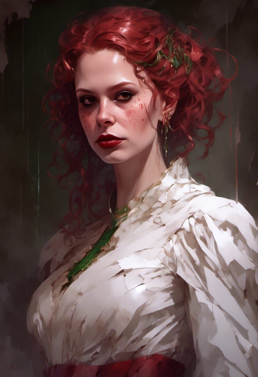 Cyberpunk Vampiress Portrait in 3000 A.D.