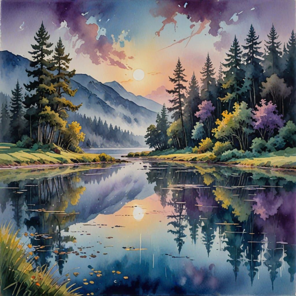 Soft Morning Glow on the Horizon in Epic Impressionist Style