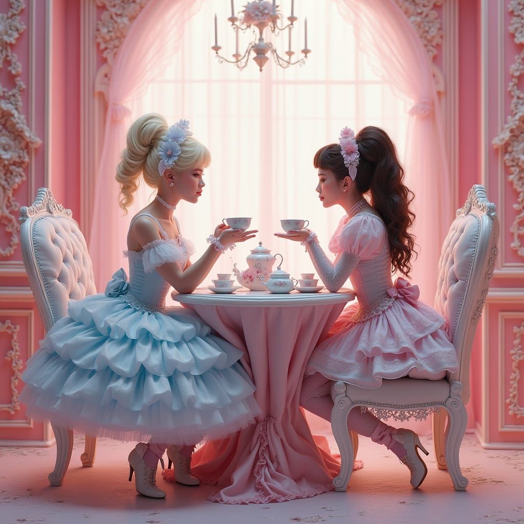 Victorian and Steampunk Inspired Tea Party Scene