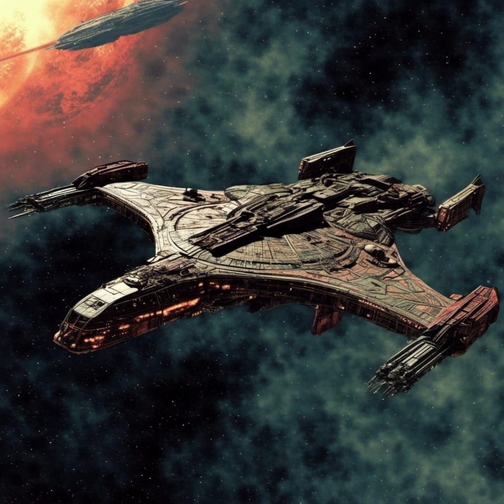 Klingon Bird of Prey in Flight