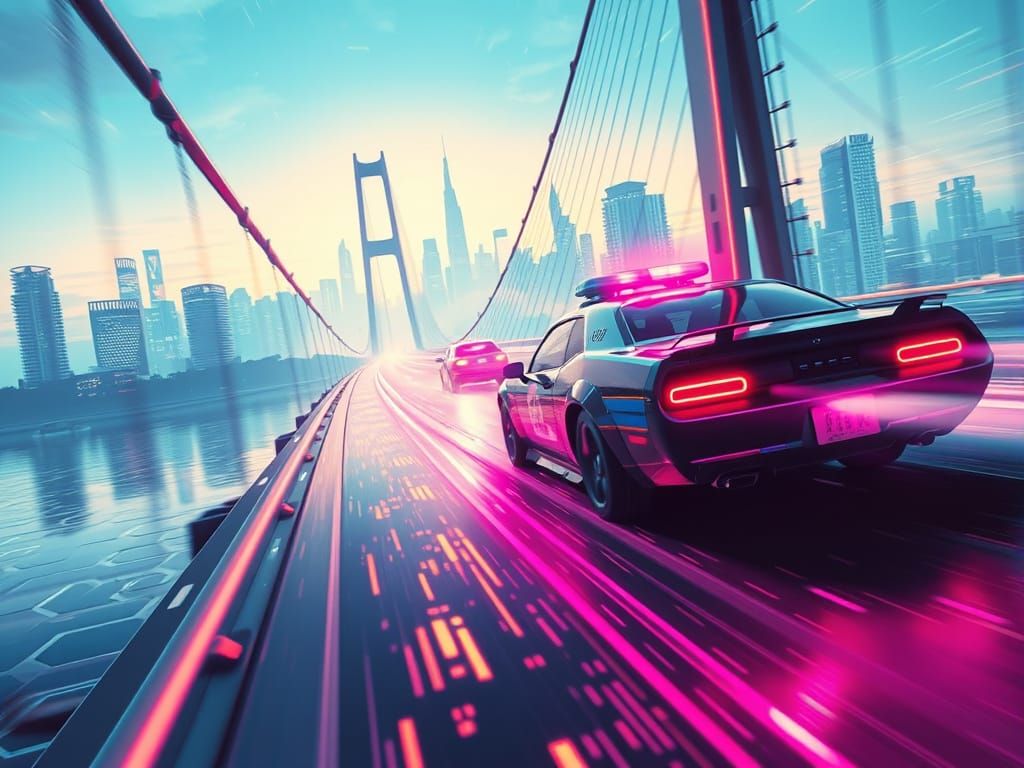 A chase across the bridge