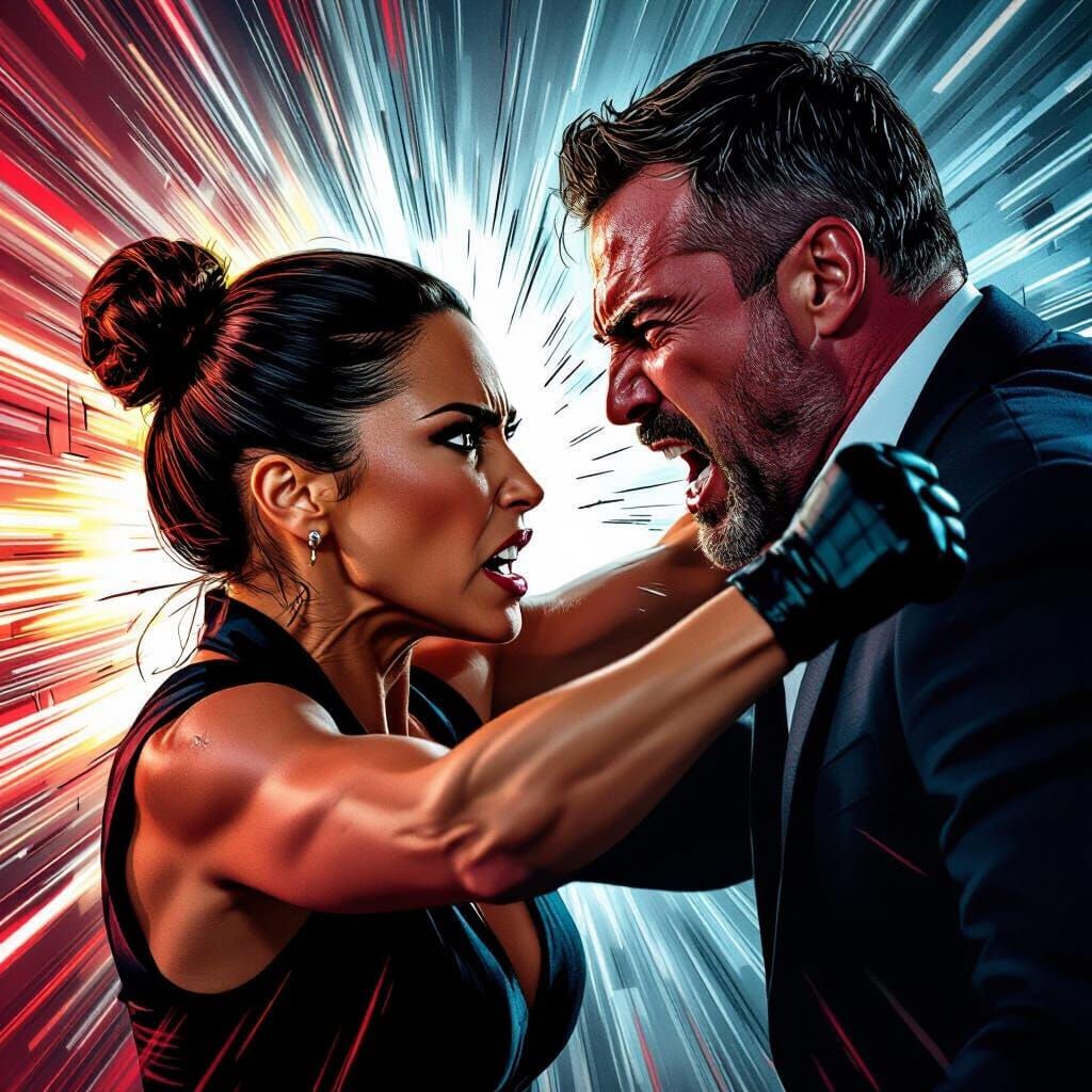 Eva Longoria Delivers Powerful Jaw Punch in Action Scene