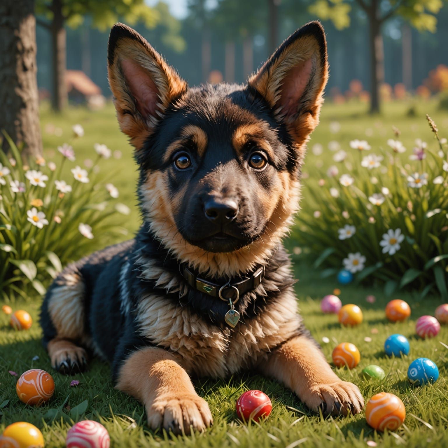 Candy Core Chibi German Shepherd Puppy