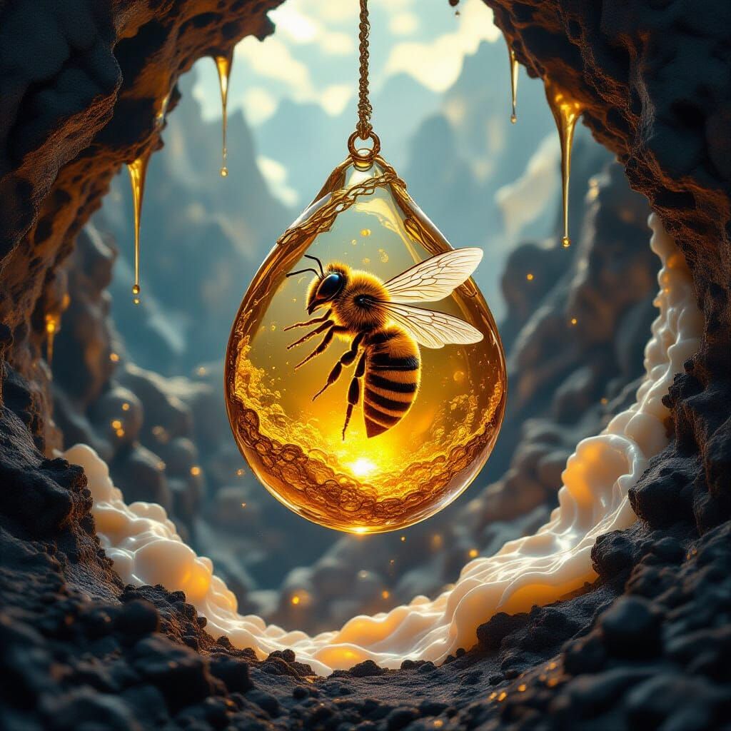 Amber Droplet Beekeeper Above Fossil Canyon