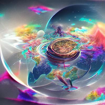 Astral Holographic World Revolving Illustration