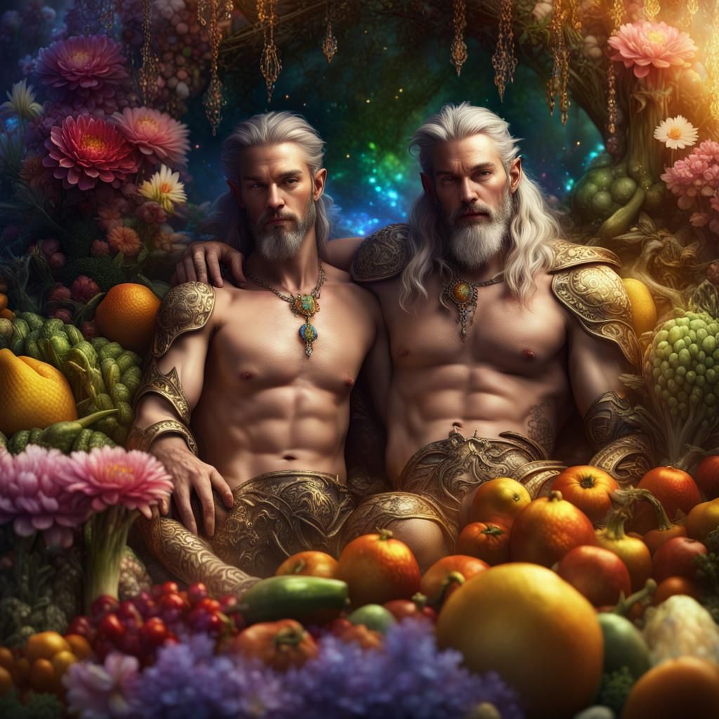 Elven Kings and Rainbow Dragon in Fantasy Room